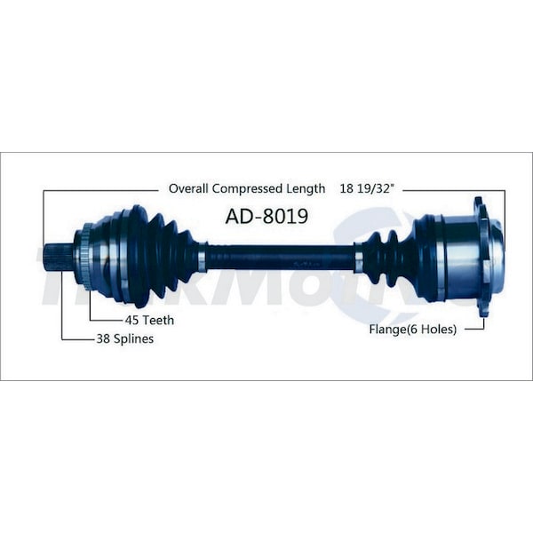 Surtrack Axle Cv Axle Shaft, Ad-8019 AD-8019 - main
